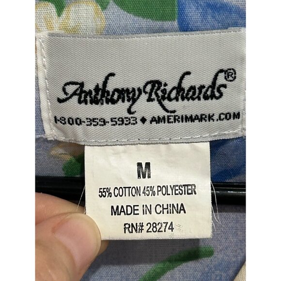 Vtg Anthony Richards Floral Housecoat Embroidered Yoke Pockets Zip Front Size M - Picture 6 of 10